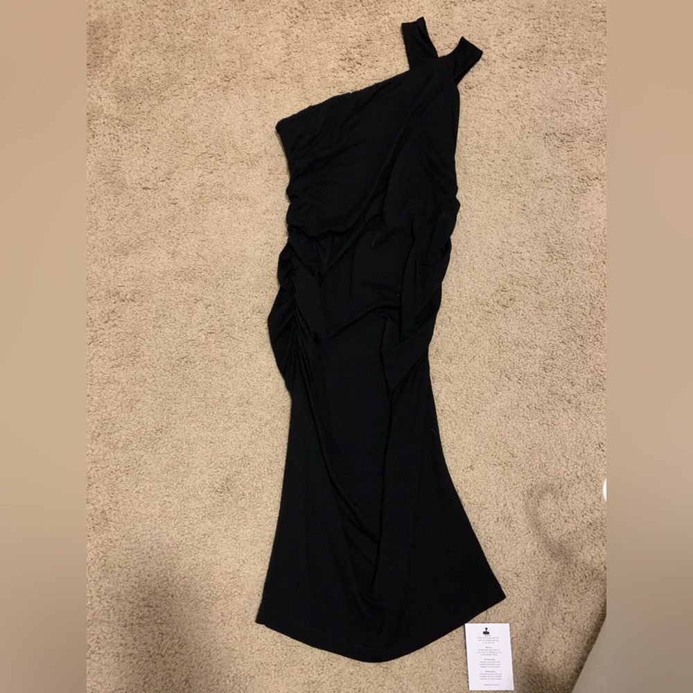 Maternity one shoulder dress